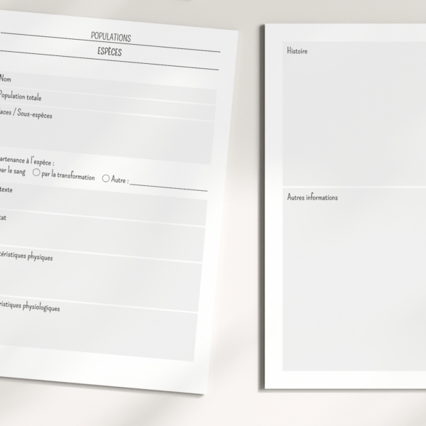Outils d'écriture Création de monde 6